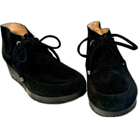 Robert Clergerie Shoes | 
Nancy Wedge Chukka Black Suede       36.5 - Picture 4 of 12